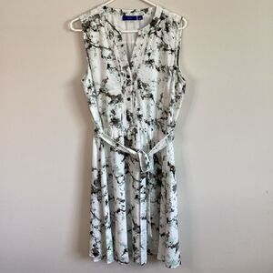 Apt. 9 Marble Pattern Gray/Green Mid Length dress Size Large